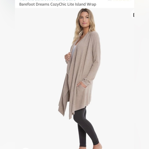 Barefoot Dreams size L/XL COZYCHIC LITE island wrap in Pewter-silver NWT - Picture 2 of 6